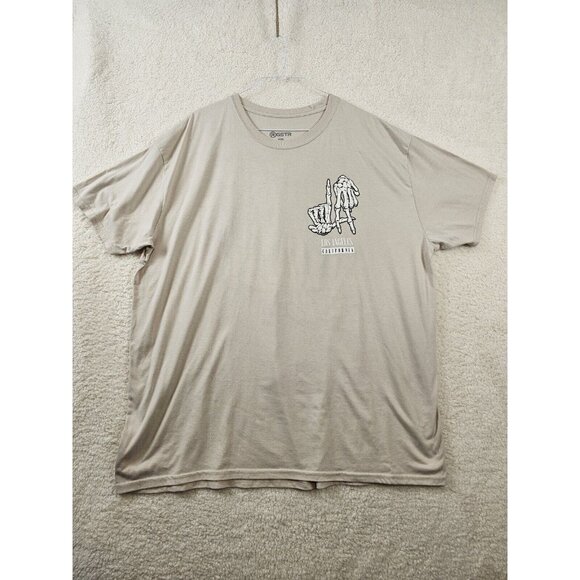 R GSTR LA California TShirt Men 4XL Skeleton Hands Khaki Short Sleeve West Coast - Picture 1 of 10
